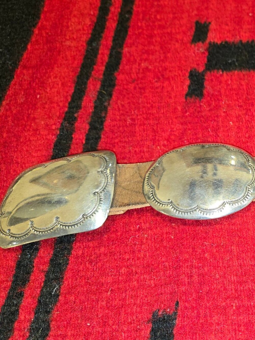 Vintage 1970's Silver Concho Belt - Picture 6 of 10
